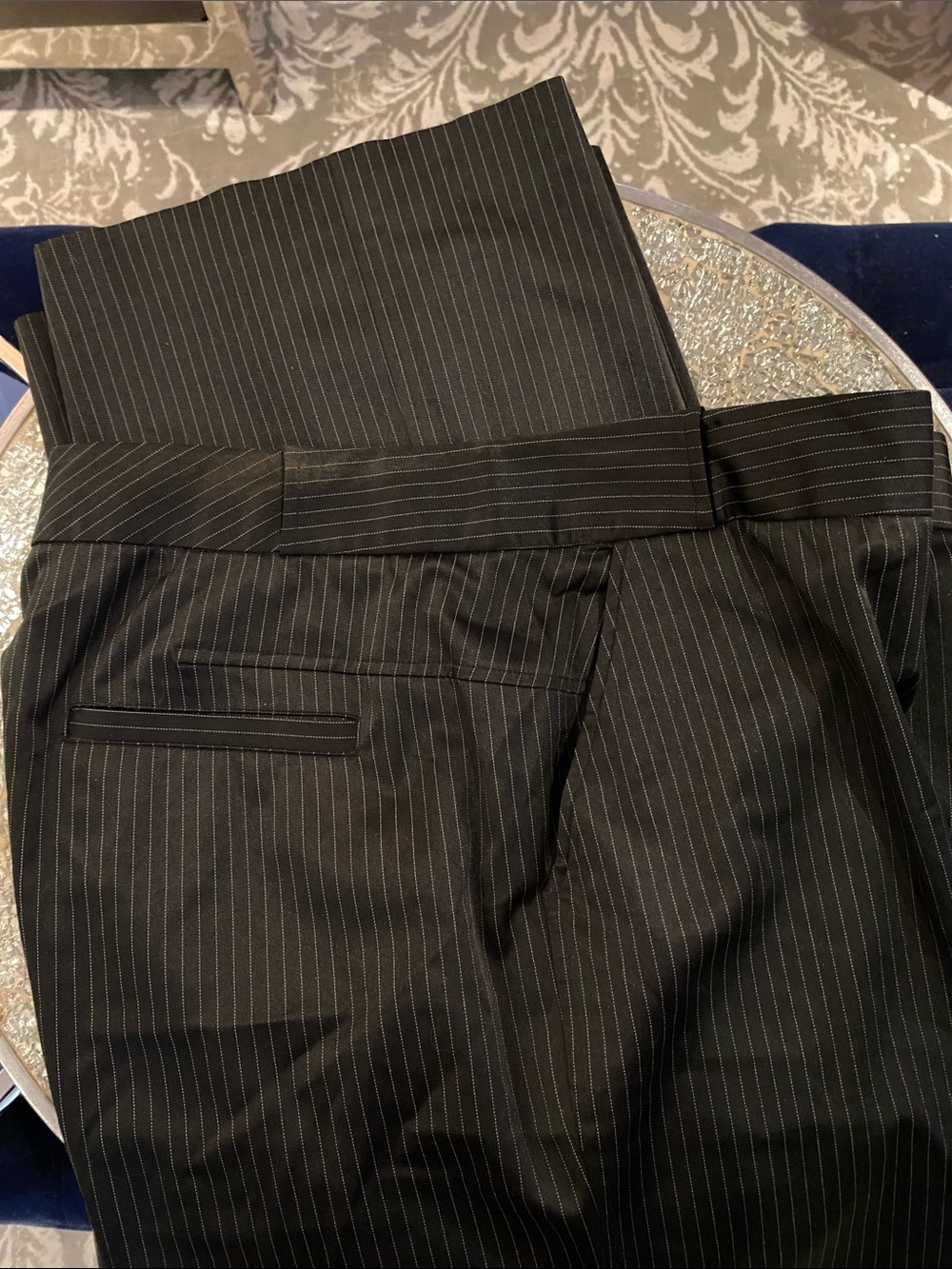 Kenneth Cole Reaction Black Pinstripe Dress Pants